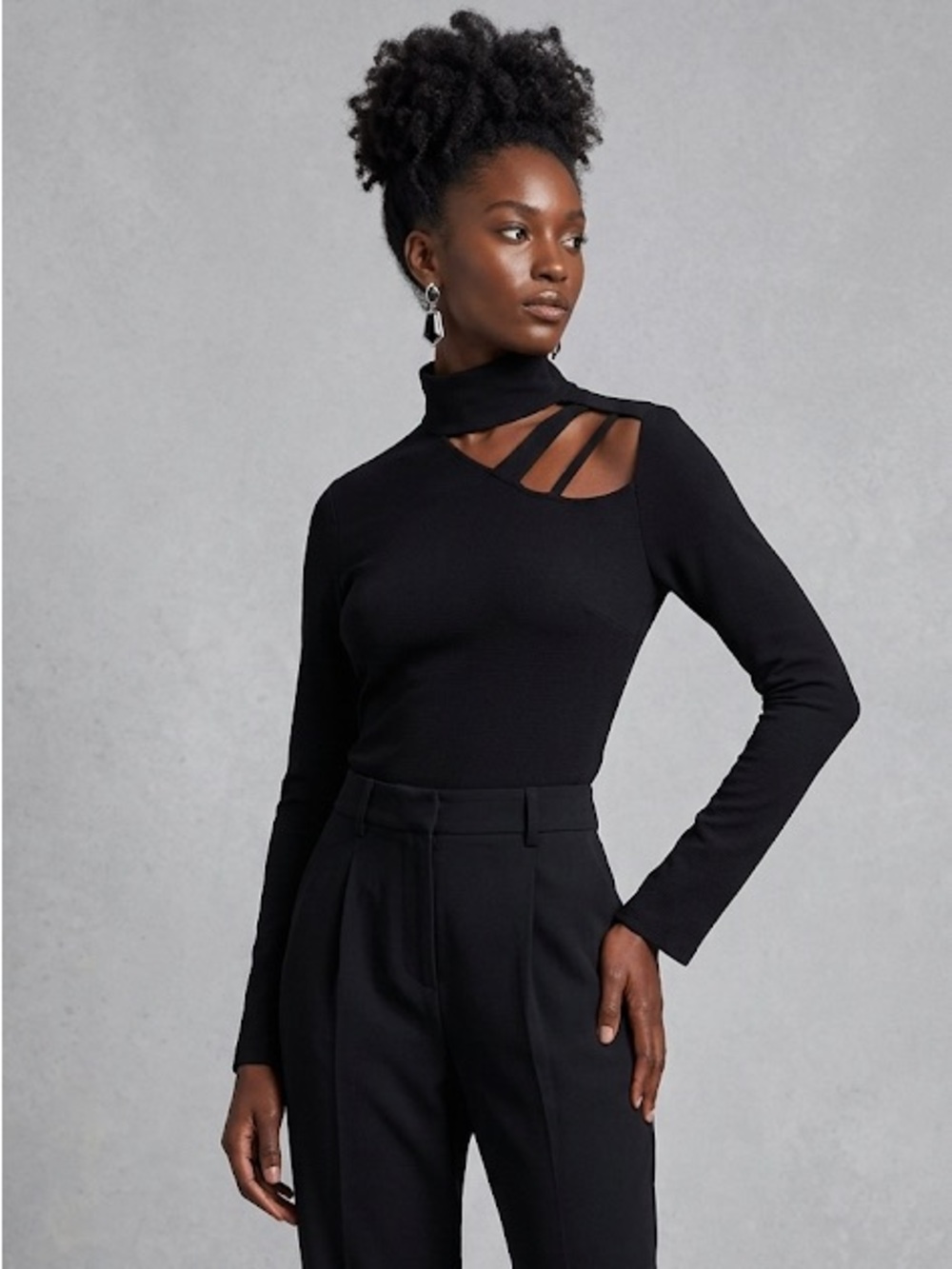 Zara Black Top with Cutouts